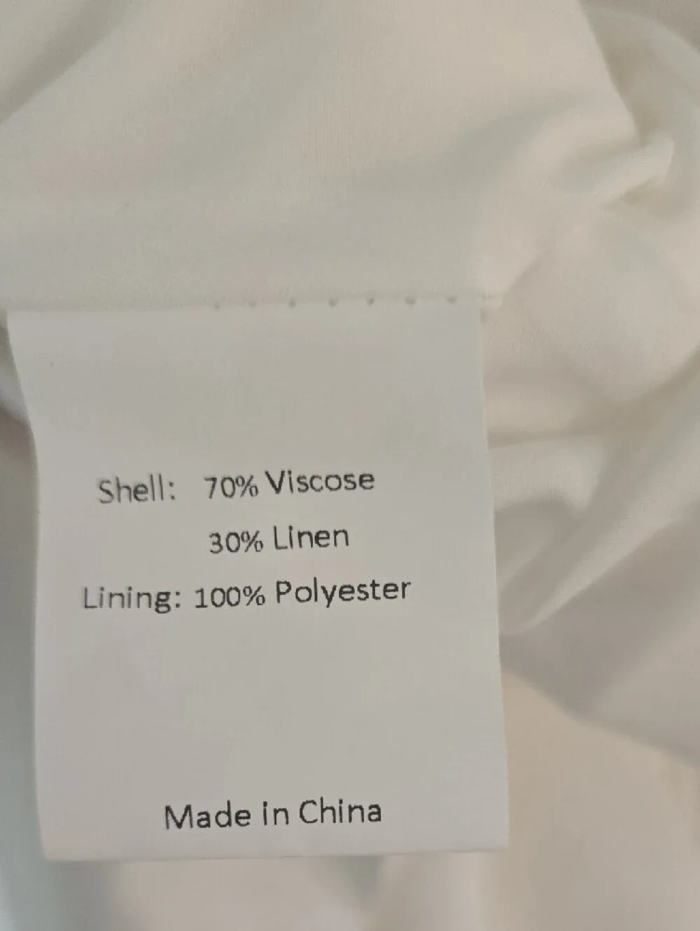 NWT White Midi Shift Dress Linen Blend - Picture 3 of 5